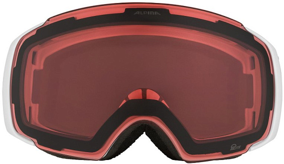 Горнолыжная маска Alpina Falera Mag Black Matt/Q Red S2/Pink S1 - Фото 3 большая