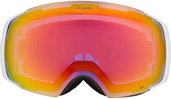 Горнолыжная маска Alpina Falera Mag Black Matt/Q Red S2/Pink S1 - Фото 2 большая