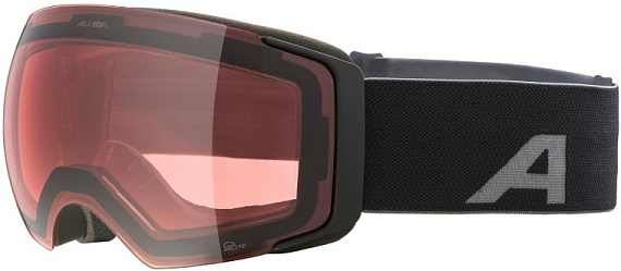 Горнолыжная маска Alpina Falera Mag Black Matt/ Q Red S2/Clear S0 - Фото 3 большая