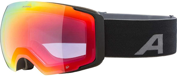 Горнолыжная маска Alpina Falera Mag Black Matt/ Q Red S2/Clear S0 - Фото 1 большая