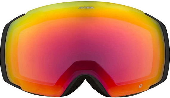 Горнолыжная маска Alpina Falera Mag Black Matt/ Q Red S2/Clear S0 - Фото 2 большая