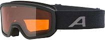 Горнолыжная маска детская Alpina Scarabeo Junior Black Matt/Orange S2
