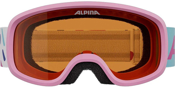 Горнолыжная маска детская Alpina Piney 2.0 Rose Matt/Orange S2 - Фото 2 большая