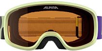 Горнолыжная маска детская Alpina Piney 2.0 Sunny-Lime Matt/Orange S2