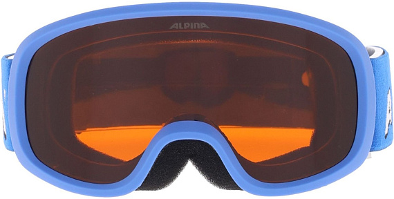 Горнолыжная маска детская Alpina Piney 2.0 Blue Matt/Orange S2 - Фото 2 большая