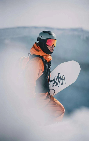 Горнолыжная маска Alpina Venet Black Matt/Q-Lite Red S2 - Фото 4 большая