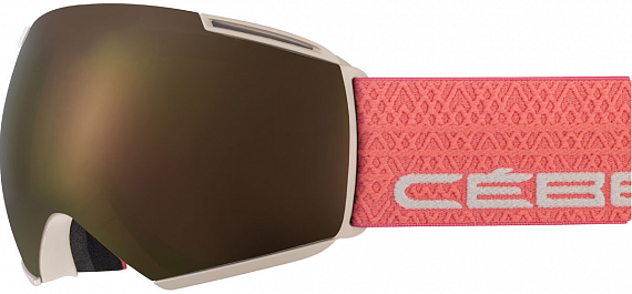 Горнолыжная маска Cebe Icone Matt Salmon Dark Rose Flash Gold/Amber Flash Mirror - Фото 1 большая