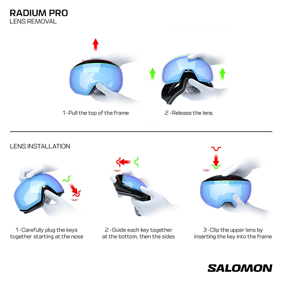 Горнолыжная маска Salomon Radium Pro Sigma Bk/Pr/Lb - Фото 4 большая