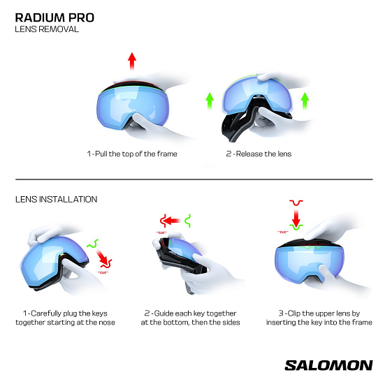 Горнолыжная маска Salomon Radium Pro Sigma Bk/Em/Cl - Фото 4 большая
