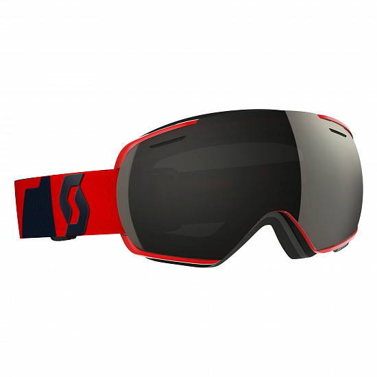 Горнолыжная маска Scott Linx fluo red/eclipse blue/solar black chrome - Фото 1 большая