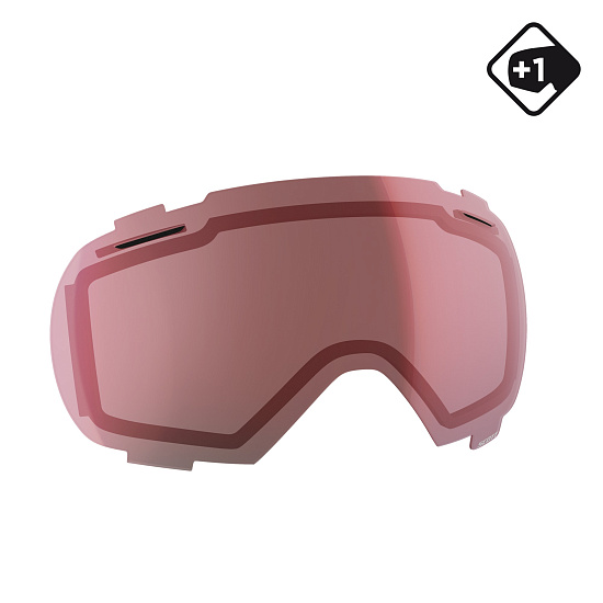 Горнолыжная маска Scott Linx fluo red/eclipse blue/solar black chrome - Фото 2 большая