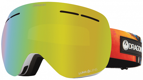 Горнолыжная маска Dragon X1S Hot Duck/LL Gold Ion+LL Yellow - Фото 1 большая