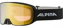 Горнолыжная маска Alpina Nakiska Qv Black Matt/Mirror gold