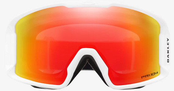 Горнолыжная маска Oakley Line Miner Matte White/Prizm Snow Torch Iridium - Фото 2 большая