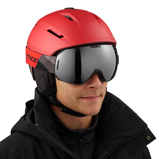 Горнолыжная маска Salomon S/Max Black-Red/Solar Black - Фото 2 большая