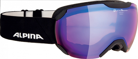 Горнолыжная маска Alpina Pheos S Qvmm Black Qvmm Blue SPH. S2/Qvmm Blue SPH. S2 - Фото 1 большая