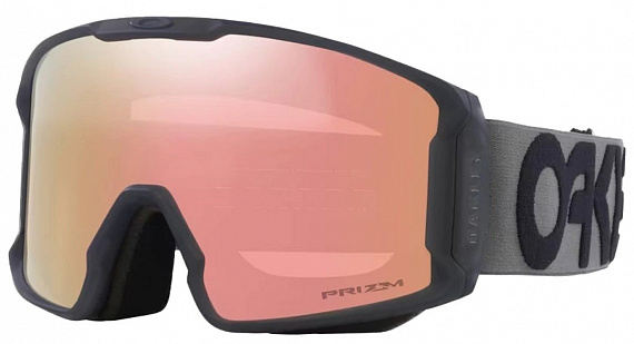 Горнолыжная маска Oakley Line Miner L Matte B1B Forged Iron/Prizm Rose Gold Iridium - Фото 1 большая