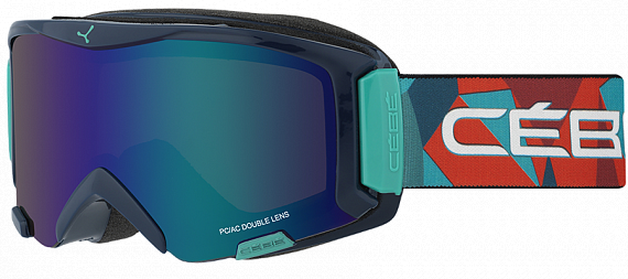 Горнолыжная маска детская Cebe Super Bionic Blue Rainbow Brown Flash Blue - Фото 1 большая
