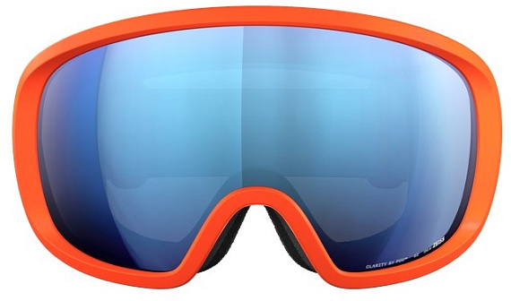Горнолыжная маска POC Fovea Zink Orange/Partly Sunny Blue - Фото 2 большая