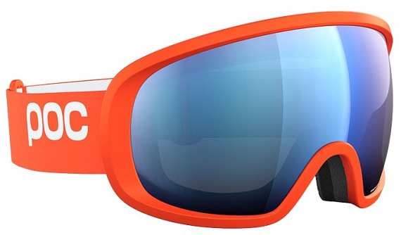 Горнолыжная маска POC Fovea Zink Orange/Partly Sunny Blue - Фото 3 большая