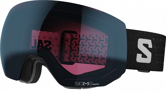 Горнолыжная маска Salomon Radium Pro Sigma Photo Black/Sky Blue - Фото 1 большая