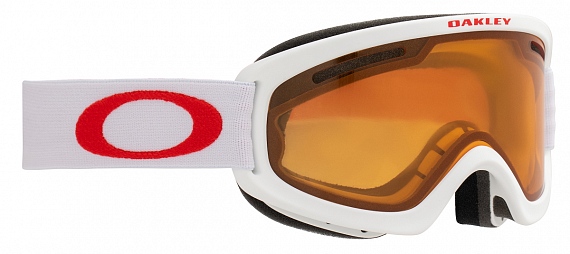 Горнолыжная маска Oakley O Frame 2.0 Xs White Red/Persimmon & Dark Grey - Фото 1 большая