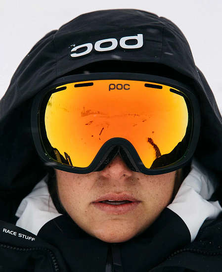 Горнолыжная маска POC Fovea Mid Clarity Uranium Black/Spektris Orange - Фото 5 большая