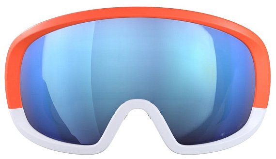 Горнолыжная маска POC Fovea Mid Clarity Comp Fluorescent Orange/Hydrogen White/Spektris Blue - Фото 2 большая