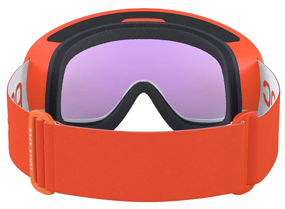 Горнолыжная маска POC Fovea Mid Clarity Comp Fluorescent Orange/Hydrogen White/Spektris Blue - Фото 3 большая