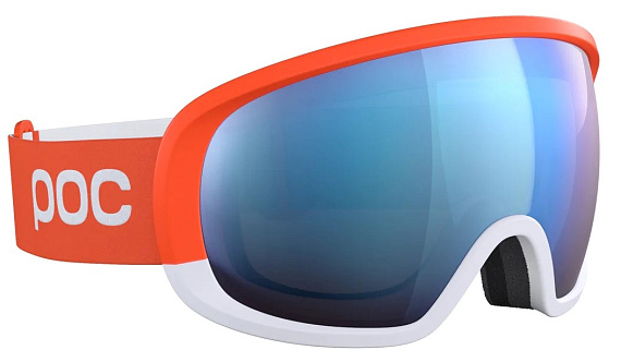 Горнолыжная маска POC Fovea Clarity Comp Fluorescent Orange/Hydrogen White/Spektris Blue - Фото 4 большая