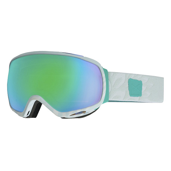 Горнолыжная маска женская Anon Tempest MFI Empress White/ Green Solex - Фото 4 большая
