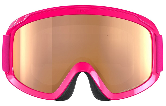 Горнолыжная маска детская POC POCito Opsin Fluorescent Pink/Partly Sunny Light Orange - Фото 2 большая