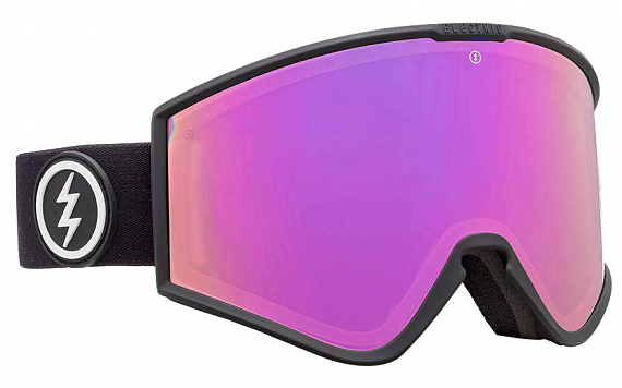 Горнолыжная маска Electric Kleveland+ Matte Black/Brose/Pink Chrome +  Yellow Green - Фото 1 большая