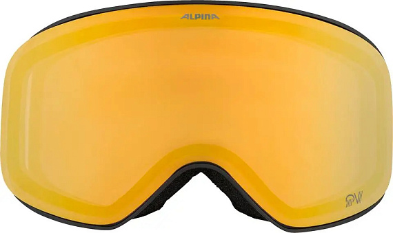 Горнолыжная маска Alpina Slope Qv Black Matt/Qv Gold - Фото 3 большая
