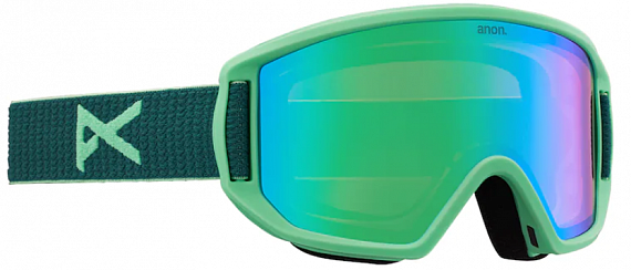 Горнолыжная маска детская Anon Relapse Jr Mfi Mint/Green Amber - Фото 1 большая