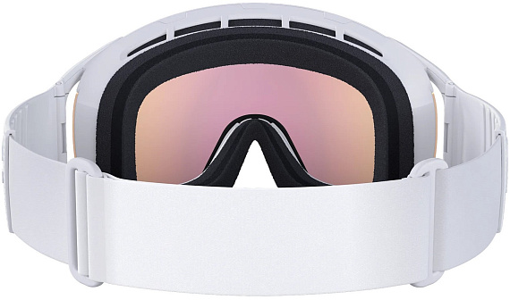 Горнолыжная маска POC Zonula Hydrogen White/Partly Sunny Orange - Фото 4 большая