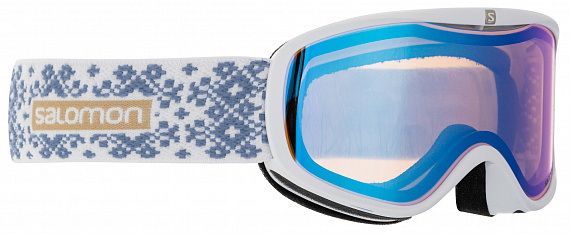 Горнолыжная маска Salomon Sense White Ice/Lolight L.Blue - Фото 1 большая
