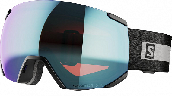Горнолыжная маска Salomon Radium Photo Bk/Aw Blue - Фото 1 большая