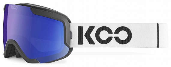 Горнолыжная маска KOO Energia Black L.Cobalt Blue Mirror - Фото 1 большая