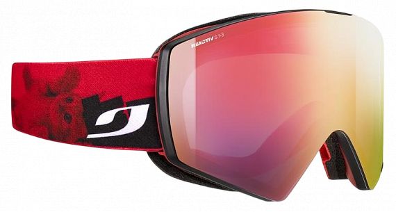 Горнолыжная маска Julbo Razor Edge Reactiv 1-3 High Contrast Red/Black - Фото 1 большая