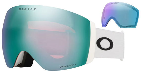 Горнолыжная маска Oakley Flight Deck Pro L Matte White/Prizm Sapphire & Prizm Iced - Фото 5 большая