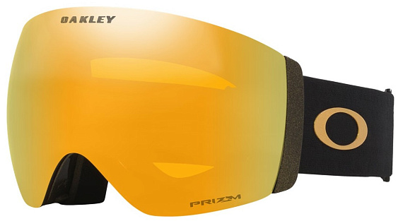 Горнолыжная маска Oakley Flight Deck Pro L Mettalic Black Gold/Prizm 24K & Prizm Iced - Фото 1 большая