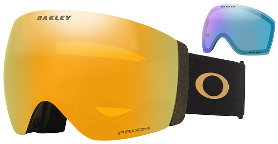 Горнолыжная маска Oakley Flight Deck Pro L Mettalic Black Gold/Prizm 24K & Prizm Iced - Фото 5 большая