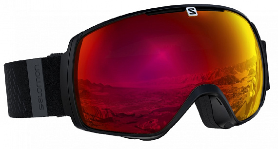 Горнолыжная маска Salomon XT One Sigma BK/Univ. Pop Red - Фото 1 большая