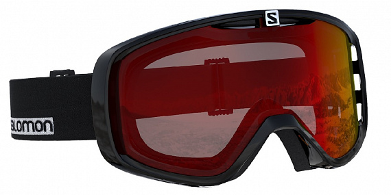 Горнолыжная маска Salomon Aksium Black/Univ Mid Red - Фото 1 большая