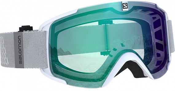 Горнолыжная маска Salomon Xview Photo White/Aw Blue - Фото 1 большая