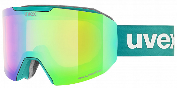 Горнолыжная маска Uvex Evidnt Attract Green Matt/Green Mirror/Orange Cv - Фото 1 большая