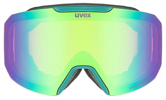 Горнолыжная маска Uvex Evidnt Attract Green Matt/Green Mirror/Orange Cv - Фото 2 большая