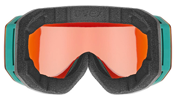 Горнолыжная маска Uvex Evidnt Attract Green Matt/Green Mirror/Orange Cv - Фото 3 большая