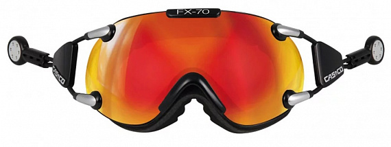 Горнолыжная маска Casco Fx70 Carbonic Black Orange Mirror - Фото 1 большая